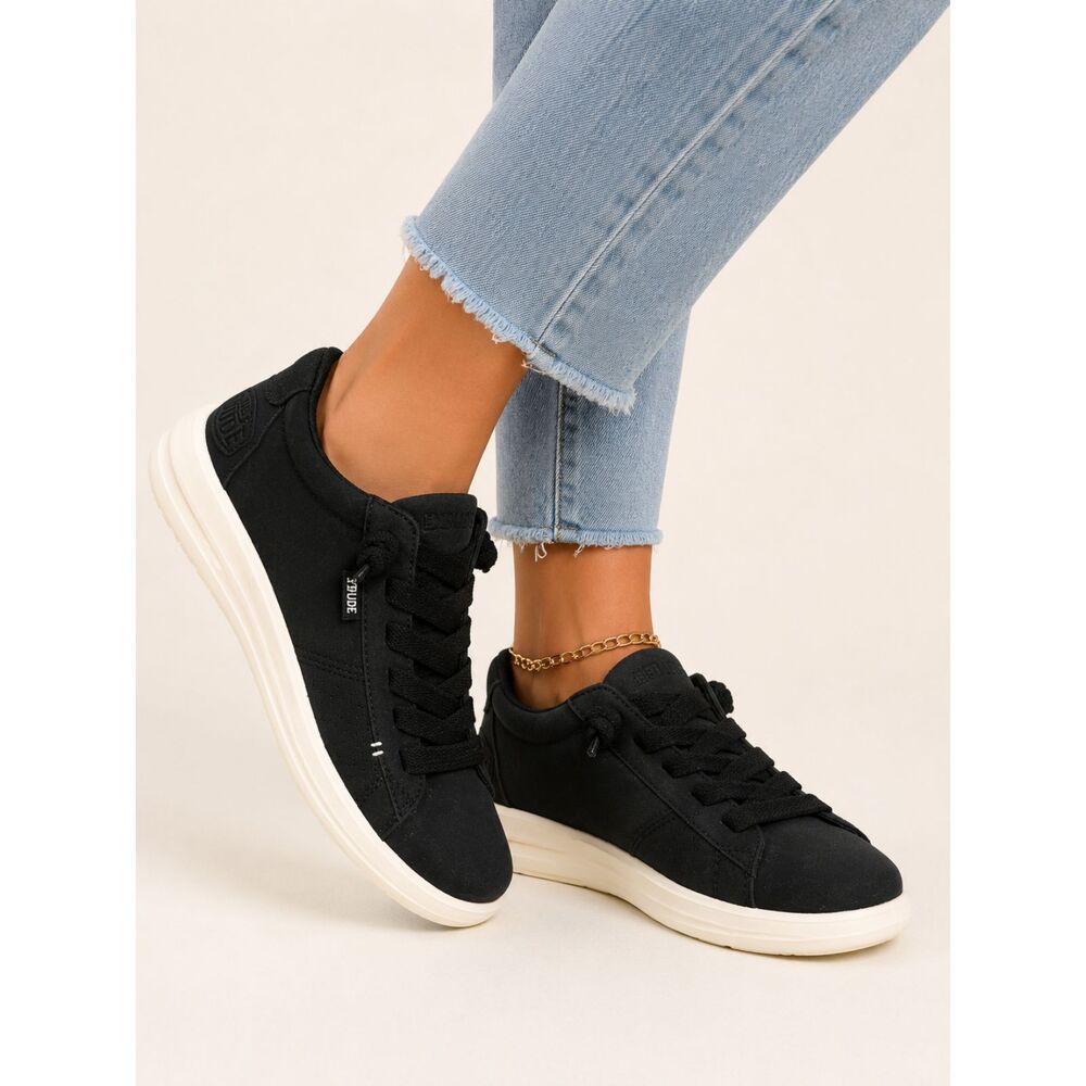 HEYDUDE Karina Duo Classic Women's 9 Black Slip On Sneakers Leopard Lined